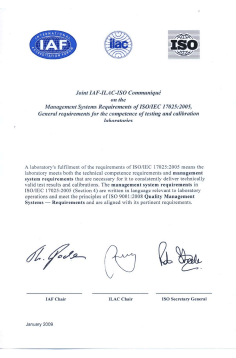 ISO/IEC 17025:2005 Zertifikat